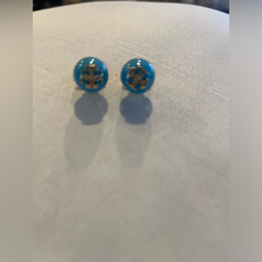 Tory Burch Logo Stud Earrings